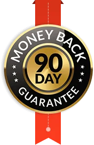 90-day money-back guarantee seal